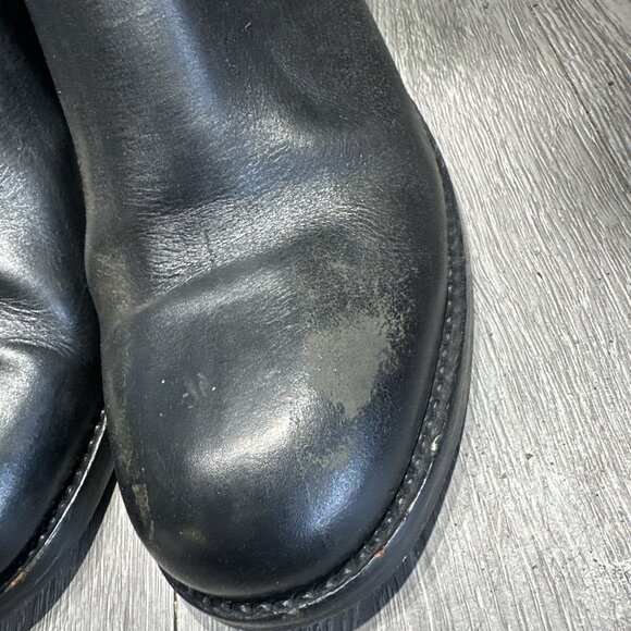 John Varvatos Chelsea Boot Sz 10 Black Leather Pull On Italy Made Distressed main image 10